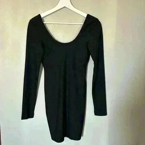 Akira black label open back mini dress.